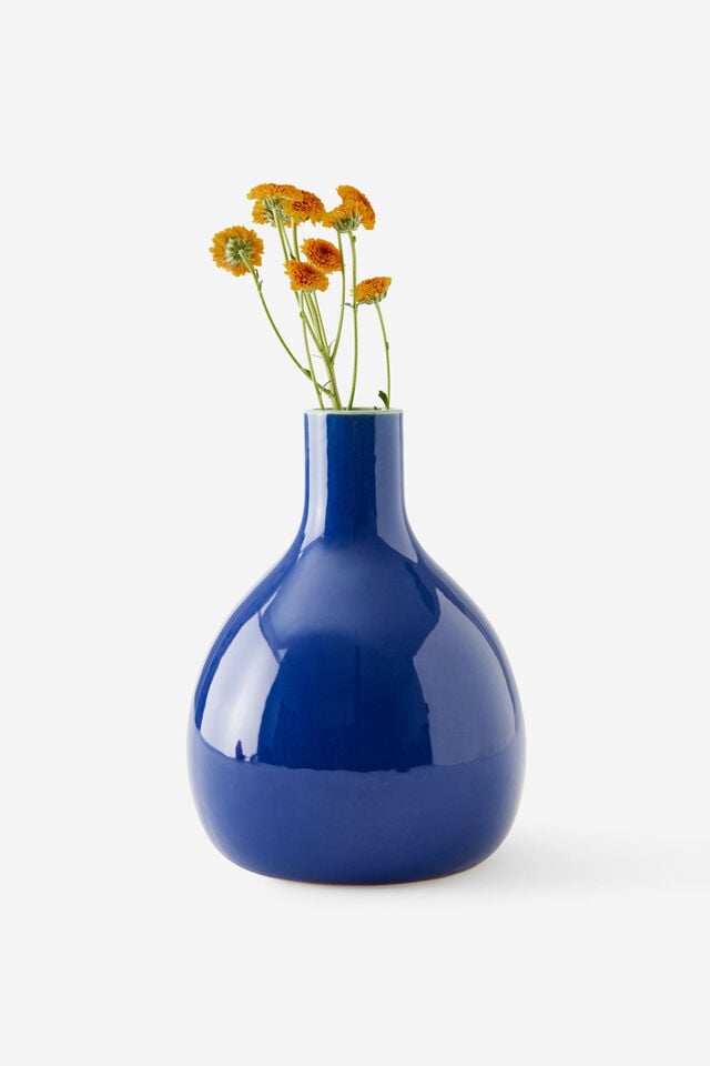 Ceramic Vase Large, BLUE & SAGE GREEN