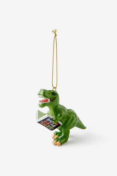 Resin Christmas Ornament, CAROLING TREX