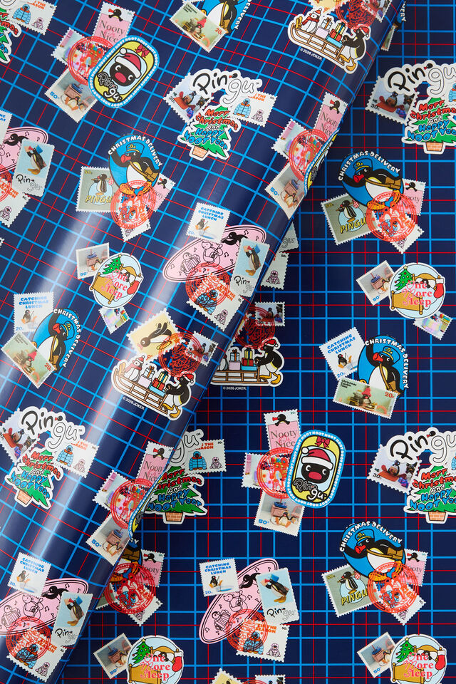 30M Christmas Wrapping Paper Roll, LCN MAT PINGU