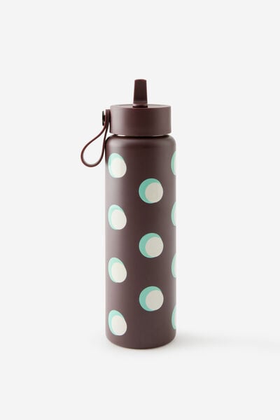 On The Move 500Ml Sipper Top, ESPRESSO POLKA
