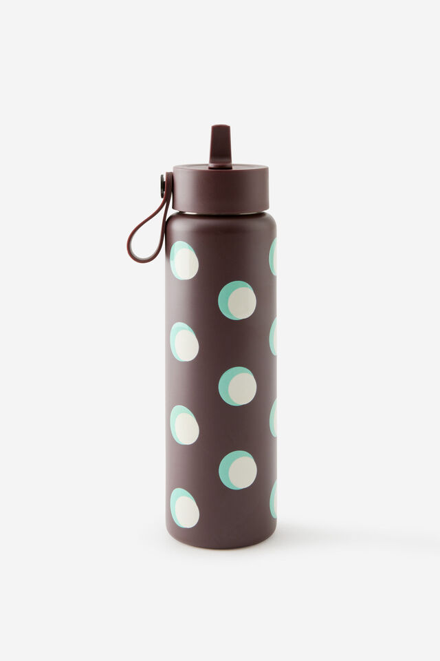 On The Move 500Ml Sipper Top, ESPRESSO POLKA