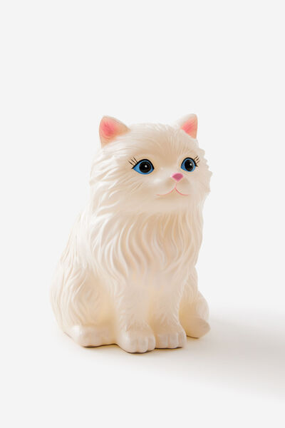 Persian Cat Resin Shaped Lamp, WHITE