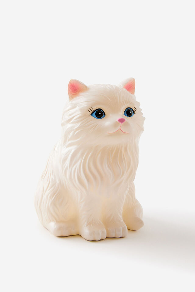 Persian Cat Resin Shaped Lamp, WHITE