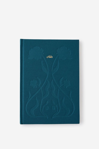 A5 Linen-Textured Lined Notebook, NORTH SEA