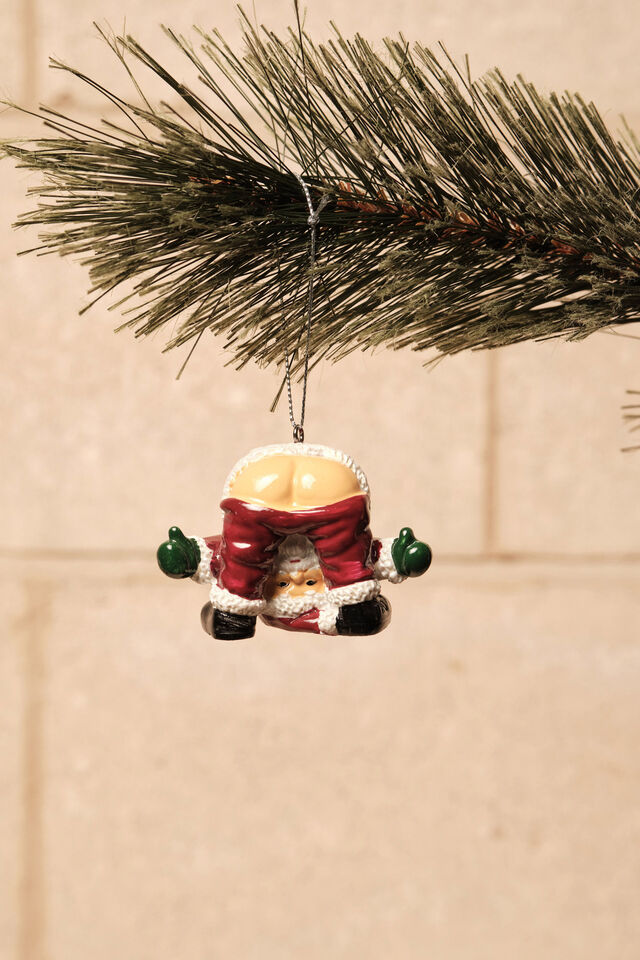 Resin Christmas Ornament, SANTA BUM LEGS