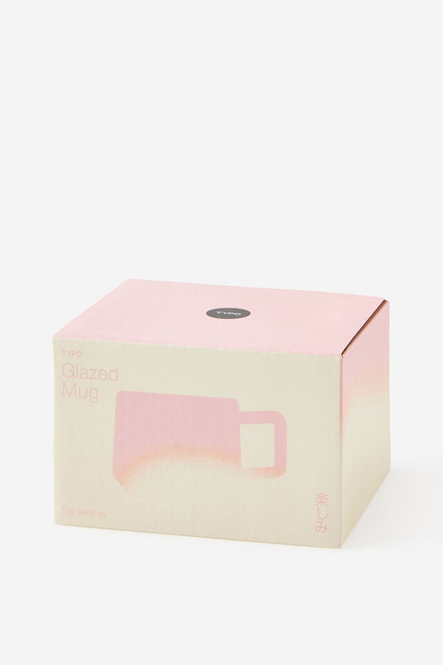 Glazed Ceramic Mug, STRAWBERRY MILK