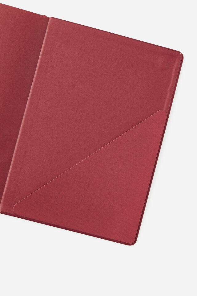 Personalised B5 Hard Cover Lined Notebook, CABERNET