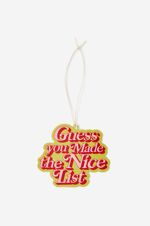 Die Cut Gift Tag 5Pk, NICE LIST
