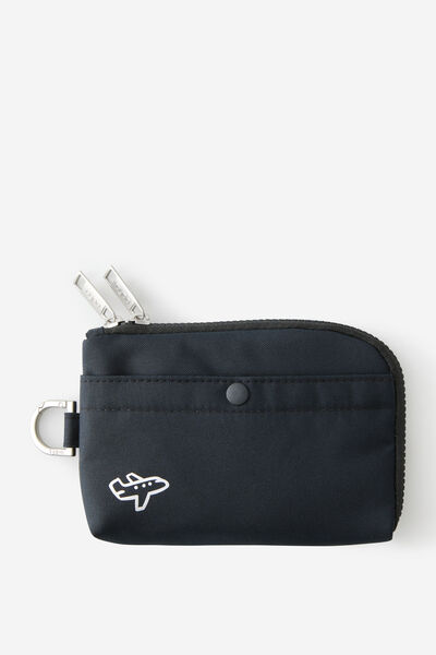Personalised Mode Zip Pocket, BLACK