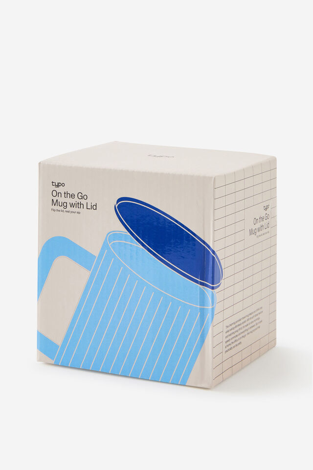 On The Go Mug With Lid, BERRY BLUE & BLUE SKIES