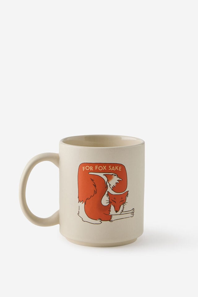 Daily Mug, OH FOR FOX SAKE ECRU