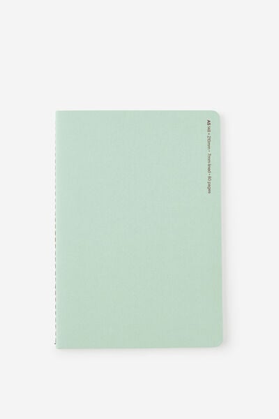 A5 Penpal Notebook, MINTY ESPRESSO