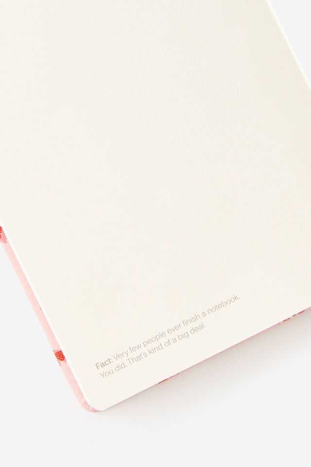 Metro B6 Hard Plain Notebook, Ditsy Pansy Pink Clay
