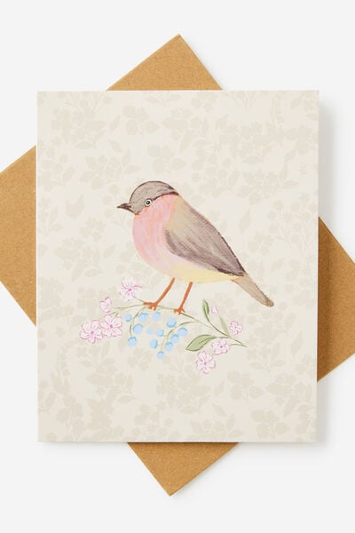 Blank Card, LITTLE WINGS LETTER