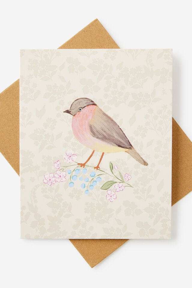 Blank Card, LITTLE WINGS LETTER