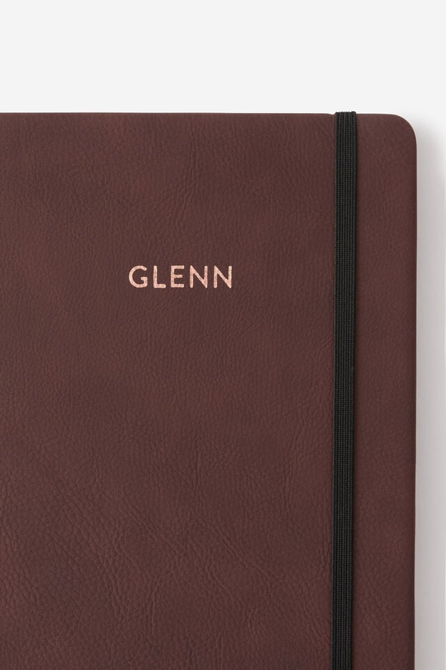 Personalised A5 Buffalo Journal, ESPRESSO