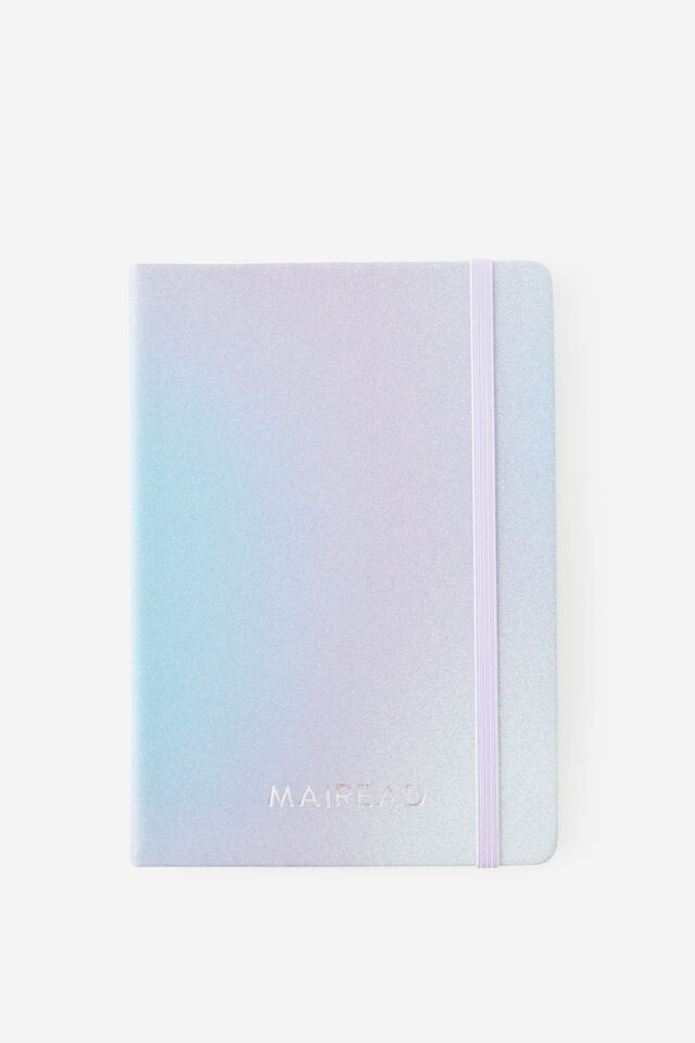 Personalised Metro B6 Hard Lined Notebook, DIFFUSION SILVER LILAC