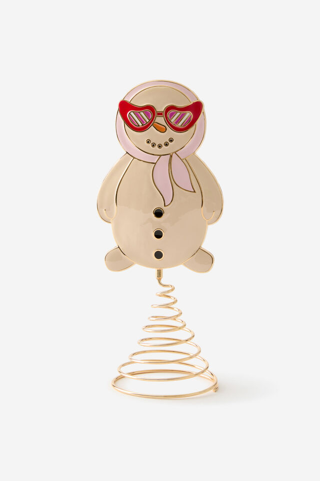 Enamel Tree Topper, MRS SNOW