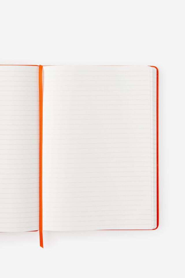 B5 Hard Lined Notetaker Notebook, LAVA RED