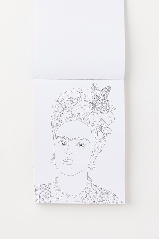 Lcn Mini Colouring Pad, LCN FRK FRIDA KAHLO FLAMING HEART