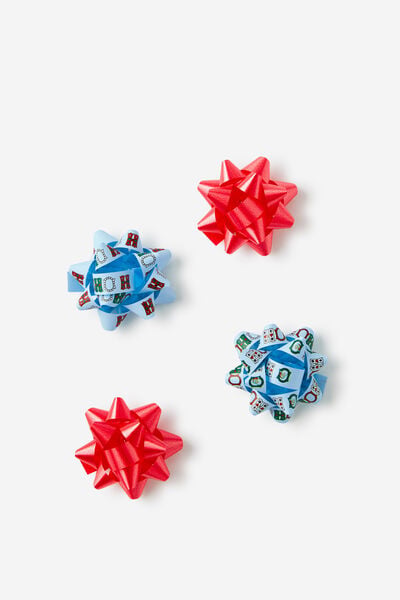 Gift Bow 4Pk, KITSCH CHRISTMAS