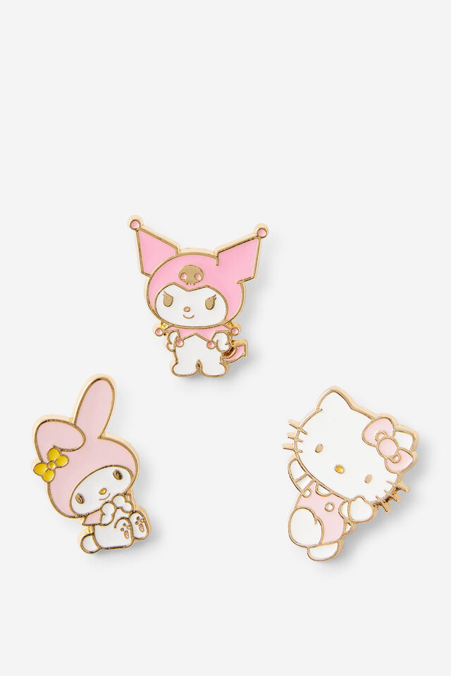 Collector Enamel Pins 3Pack, LCN SAN HELLO KITTY/FRIENDS PINK