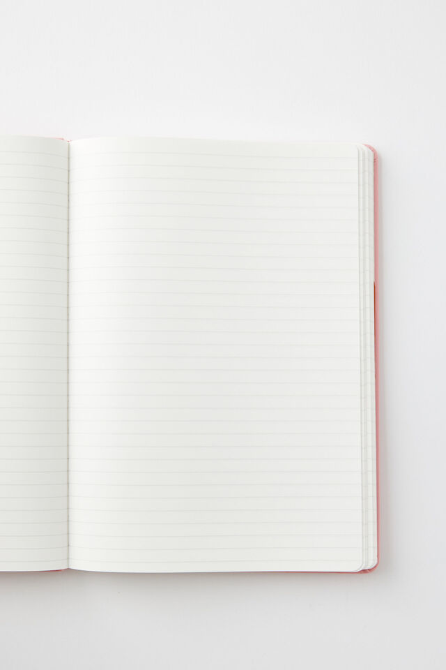 B5 Hard Cover Lined Notebook, STRAWBERRY MILK
