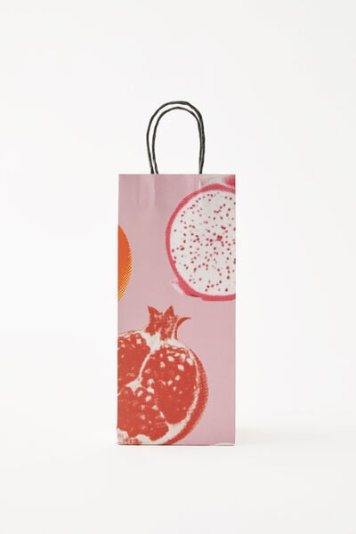 Bottle Gift Bag, LARGE FRUITS