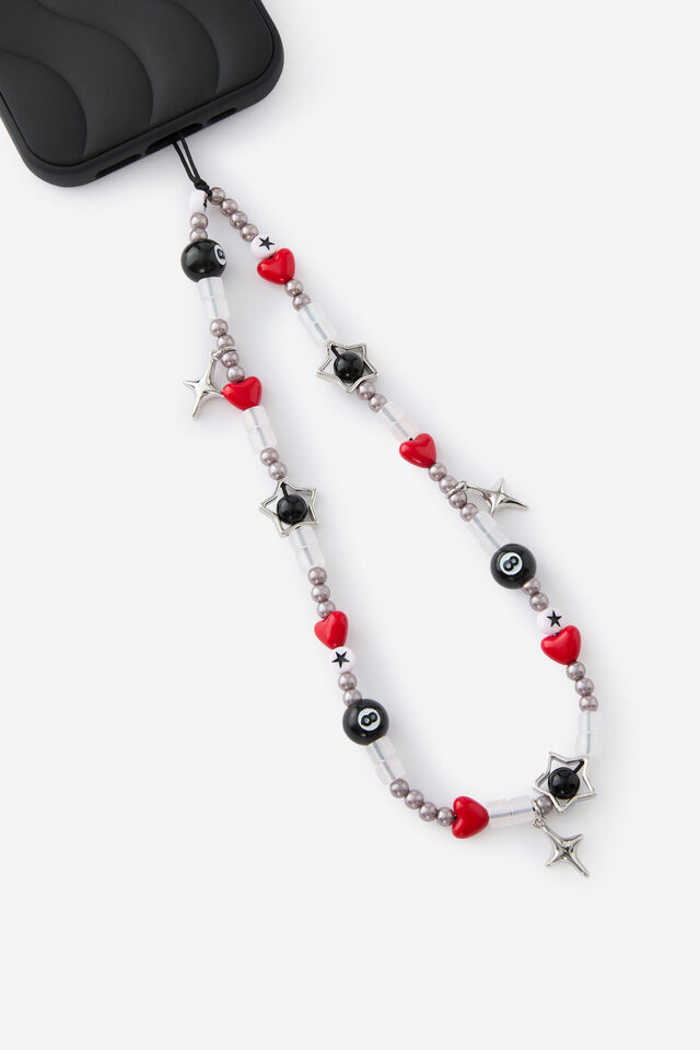 Carried Away Phone Charm Strap, LUCKY GIRL