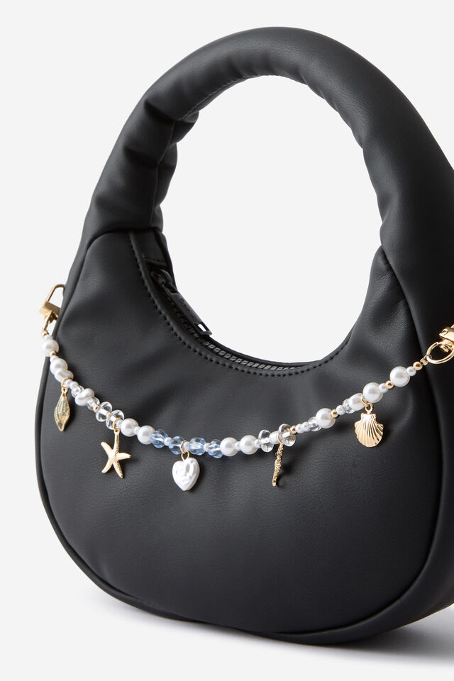 Bag Trinket Chain, AQUAMARINE/GOLD