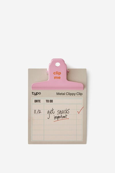 Metal Clippy Clip, STRAWBERRY MILK