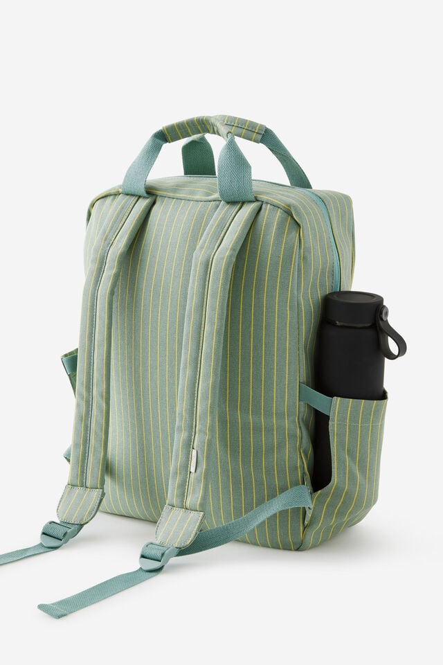 Campus Backpack, GREEN/ LIMONCELLO STRIPE