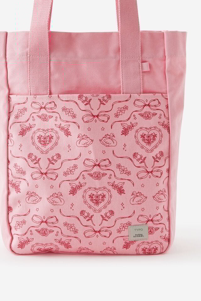 Campus Tote, VINTAGE LACE / STRAWBERRY MILK