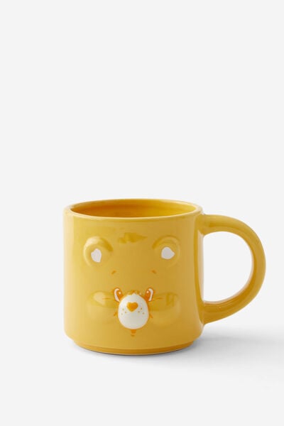 Collab Novelty Shaped Mug, LCN CLC CARE BEARS FUNSHINE FACE