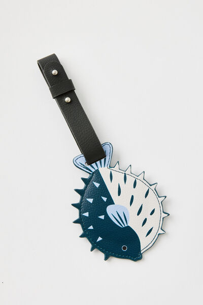 Shaped Luggage Tag, PUFFER FISH/NORTH SEA