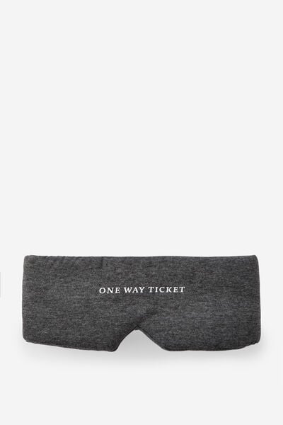 Wrap Around Eyemask, ONE WAY TICKET/CHARCOAL