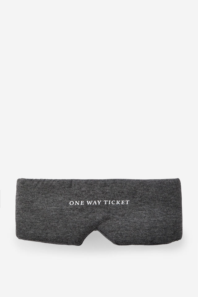 Wrap Around Eyemask, ONE WAY TICKET/CHARCOAL