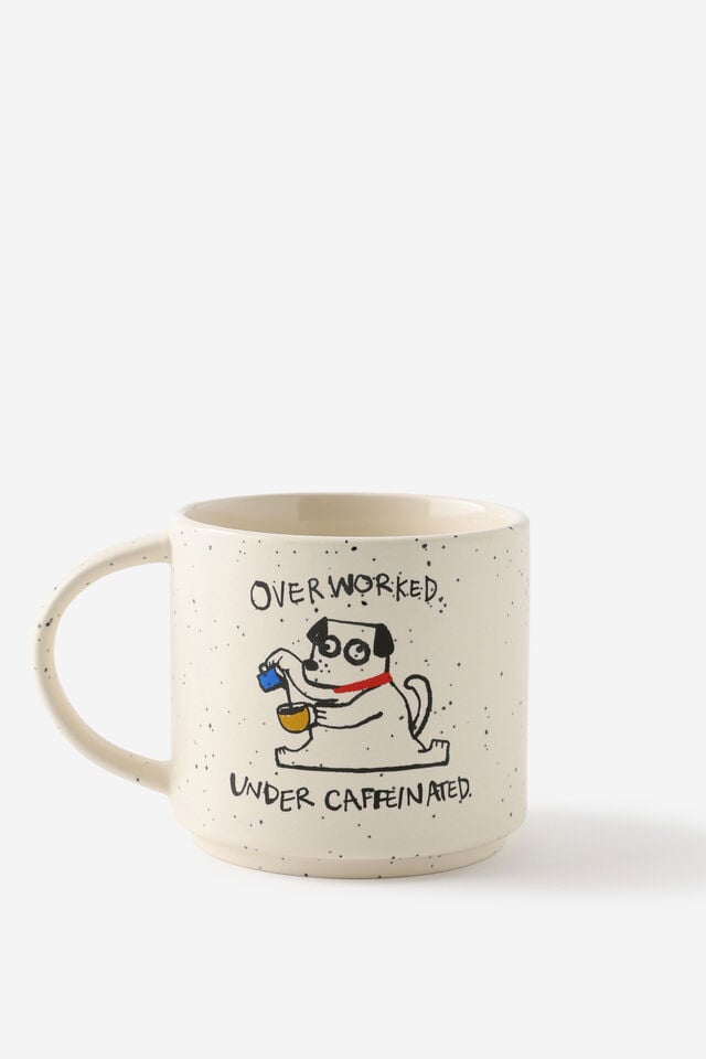 Everyday Mug, OVERWORKED. UNDER CAFFEINATED.