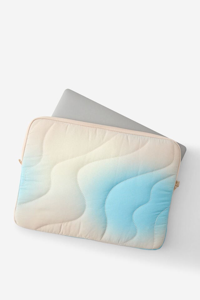 Take Me Away 15 Inch Laptop Case, DIFFUSION / CHAI LATTE QUILTED