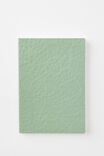 A5 Soft Cover Lined Notebook, BLOOM PLACEMENT DEBOSS TYPO GREEN - alternate image 1