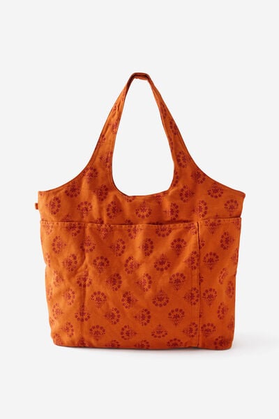 Loft Wellness Tote, BURNT ORANGE / FLORAL