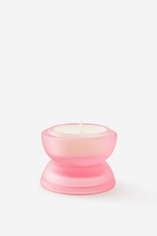 Mini Stackers Glass Tea Light Candle, PETAL DRIFT PINK SMOOTH