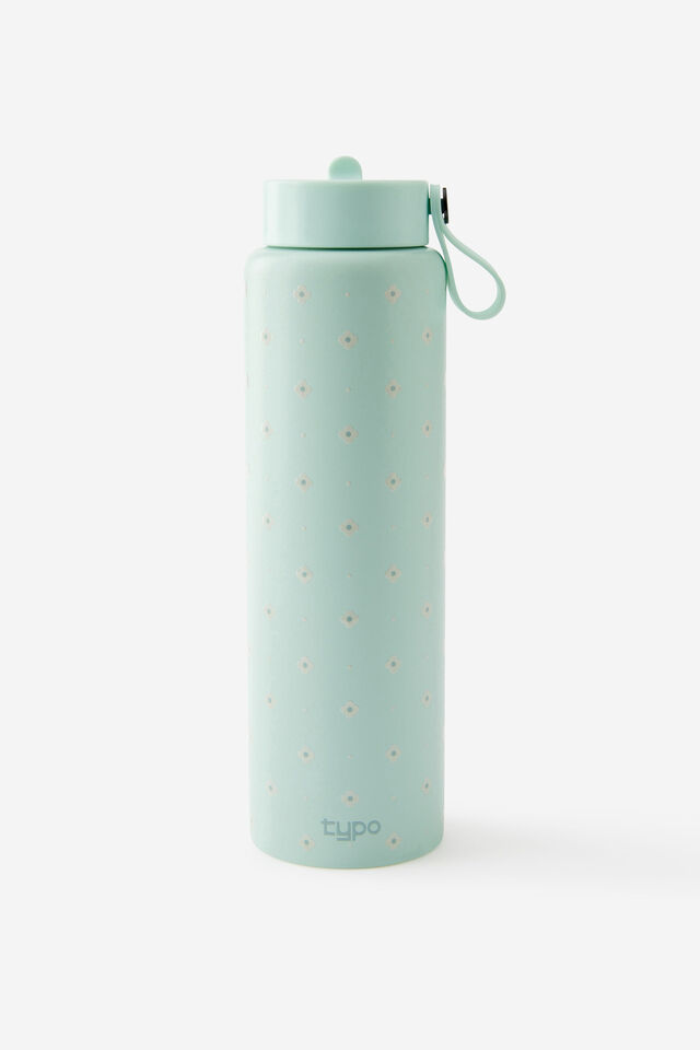 On The Move 1L Sipper Top, RETRO POLKA MINTY