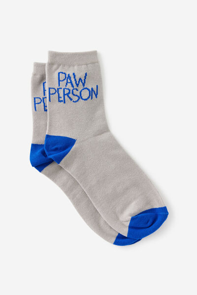 Mid Crew Socks, PAW PERSON
