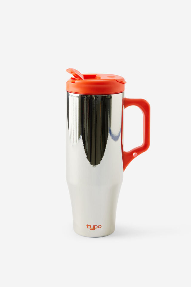 Loft Tumbler 1.2L, SILVER METALLIC / LAVA RED