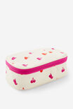 Arlow Canvas Pencil Case, ECRU DITSY CHERRIES - example image 1