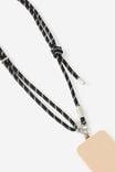 Lanyard Crossbody Strap, BLACK/RIVER GUM - alternate image 2