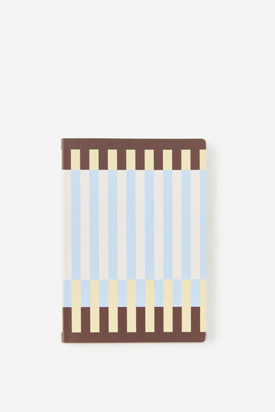 A5 Soft Lined Notetaker Notebook, BLUE SKIES SPLICE