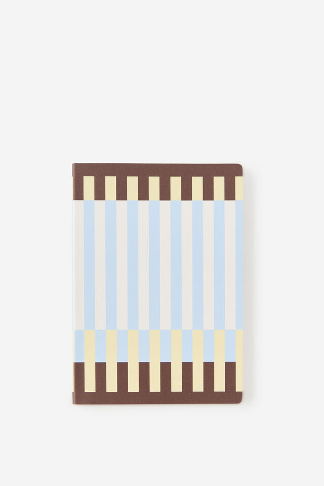 A5 Soft Lined Notetaker Notebook, BLUE SKIES SPLICE