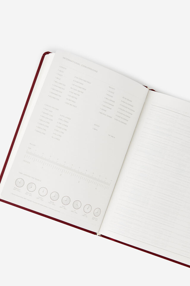 2026 B6 Weekly Hard Metro Diary, Cabernet